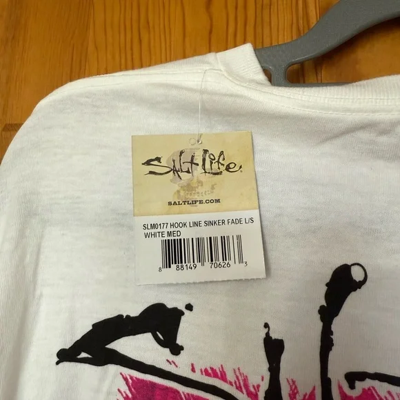 Salt Life White Long Sleeve Tee with Pocket - Picture 5 of 6